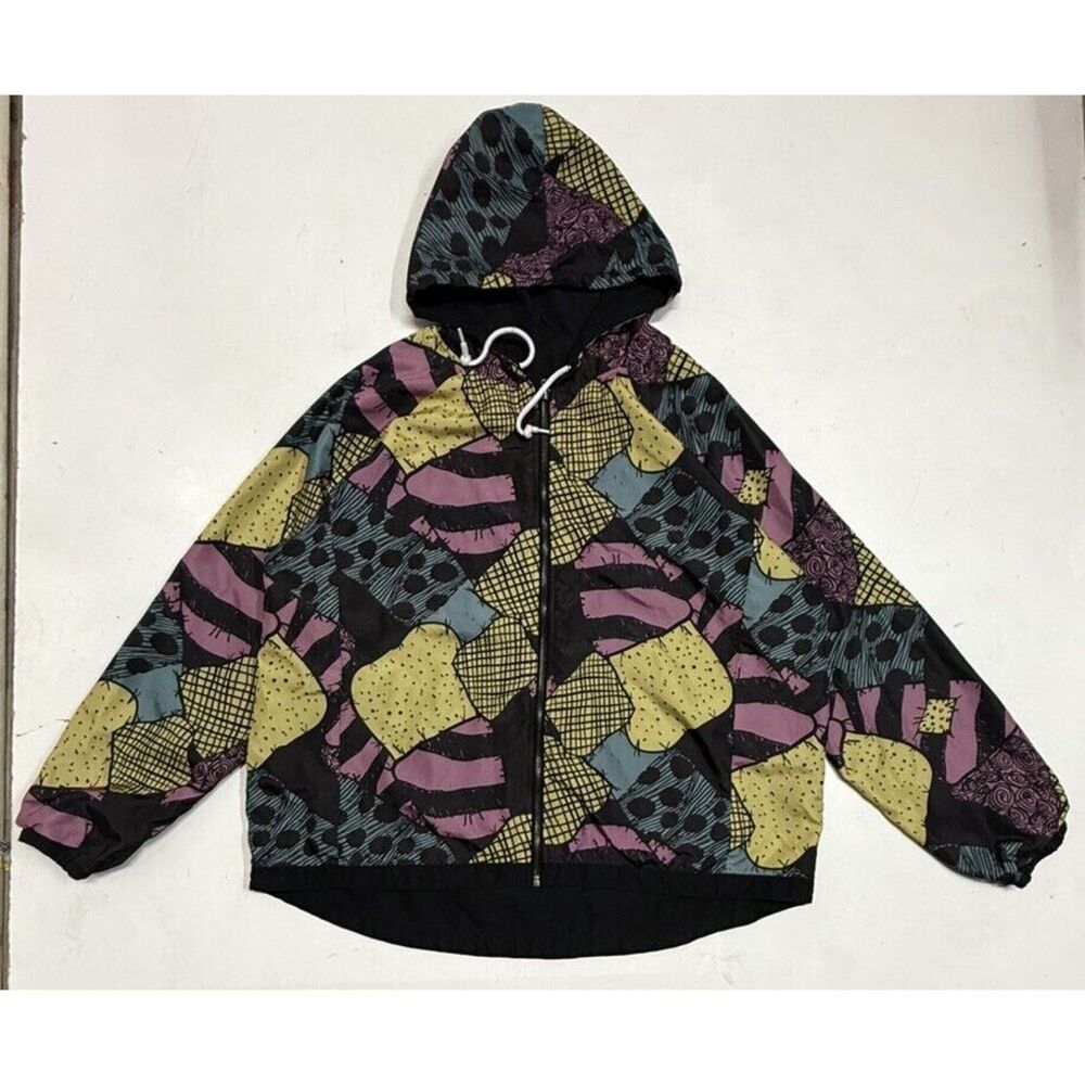 Disney Nightmare Before Christmas Reversible Full Zip Jacket Size XL Patchwork